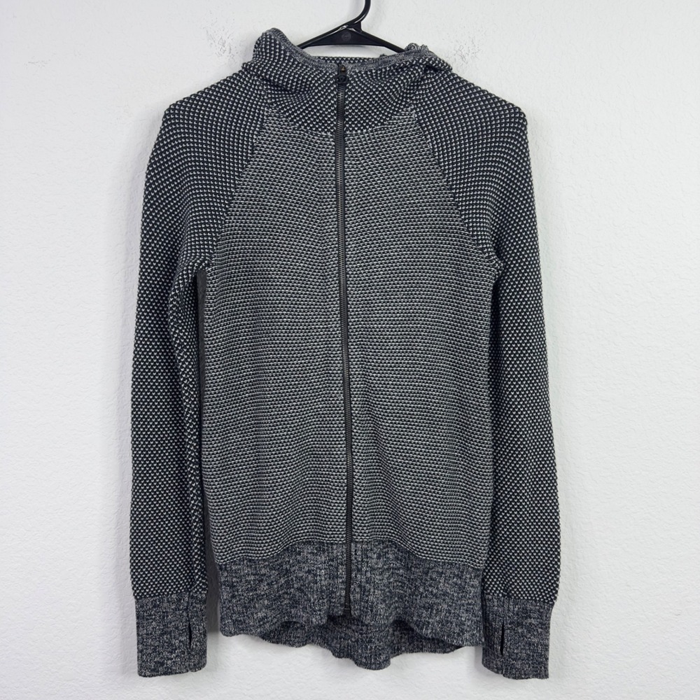 Ivivva by Lululemon Jacket Girls 14‎ Grey Zip Hoodie Athleisure Workout Sporty